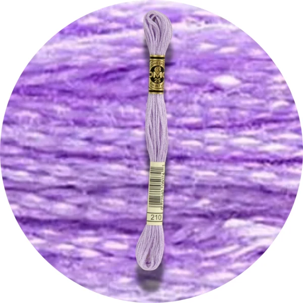 DMC Mouliné Spécial 25 Broderigarn, Ensfarvet, Blå/Lilla nuancer